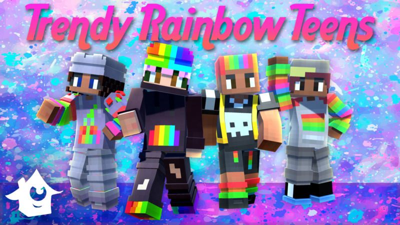 Trendy Rainbow Teens on the Minecraft Marketplace by House of How Trendy Rainbow Teens on the Minecraft Marketplace by House of How