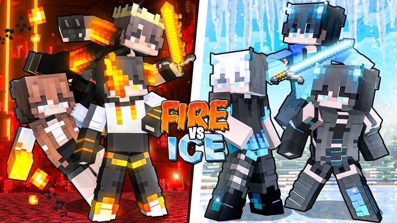 Fire vs Ice on the Minecraft Marketplace by DogHouse Fire vs Ice on the Minecraft Marketplace by DogHouse