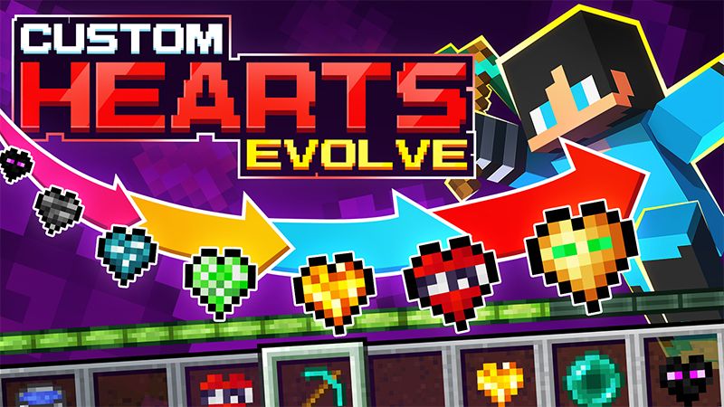 CUSTOM HEARTS EVOLVE on the Minecraft Marketplace by Kreatik Studios CUSTOM HEARTS EVOLVE on the Minecraft Marketplace by Kreatik Studios