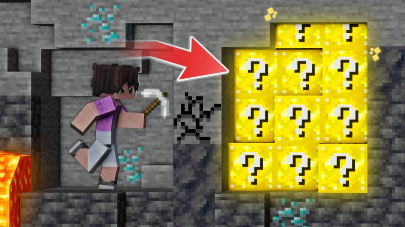 Lucky Block Mining on the Minecraft Marketplace by Volcano Lucky Block Mining on the Minecraft Marketplace by Volcano