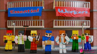 Essential Workers on the Minecraft Marketplace by Shaliquinn's Schematics