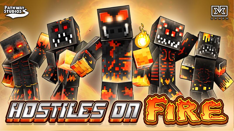 Hostiles on Fire on the Minecraft Marketplace by Pathway Studios Hostiles on Fire on the Minecraft Marketplace by Pathway Studios