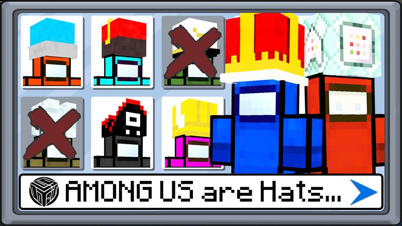 AMONG US are Hats on the Minecraft Marketplace by Logdotzip AMONG US are Hats on the Minecraft Marketplace by Logdotzip