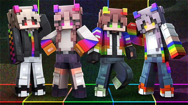 Rainbow Demon Teens on the Minecraft Marketplace by The Lucky Petals