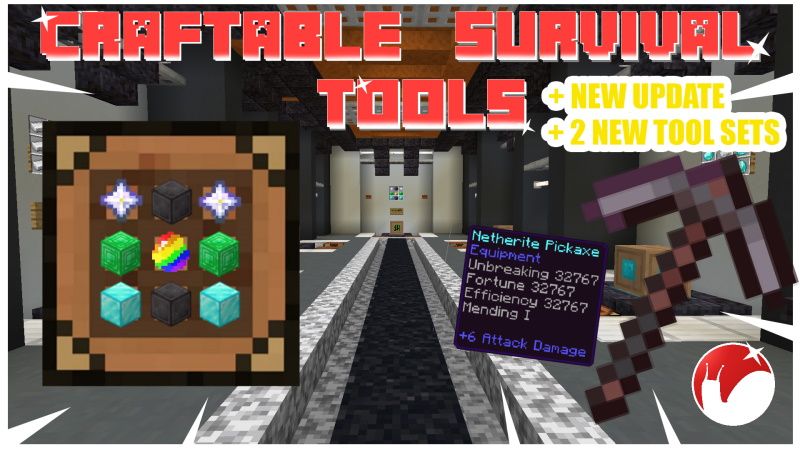 Craftable Survival Tools on the Minecraft Marketplace by Snail Studios