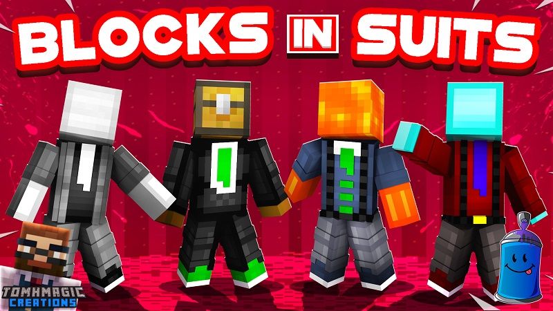 Blocks in Suits on the Minecraft Marketplace by Tomhmagic Creations Blocks in Suits on the Minecraft Marketplace by Tomhmagic Creations