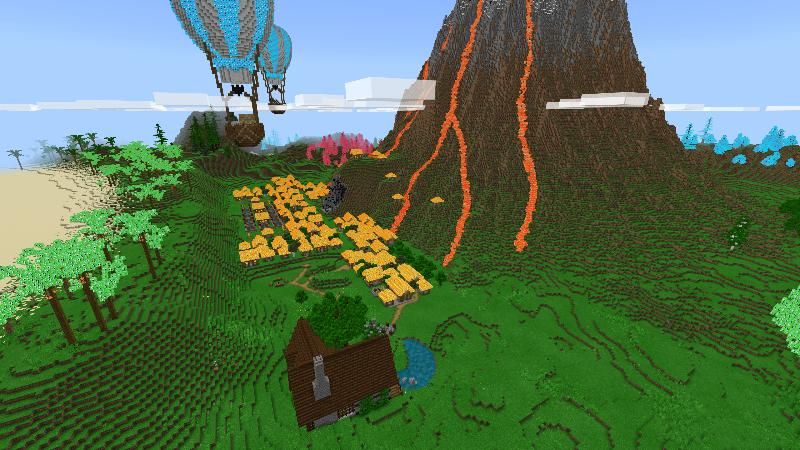 Lucky Blocks Volcano Island by Ready, Set, Block!