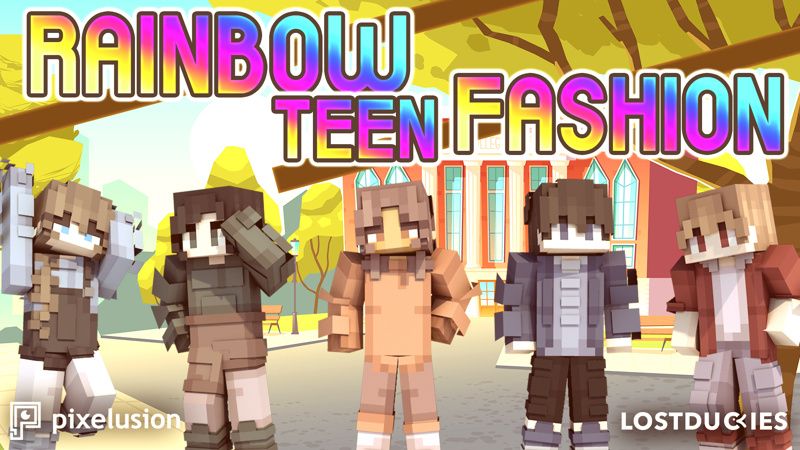 Rainbow Teen Fashion on the Minecraft Marketplace by Pixelusion Rainbow Teen Fashion on the Minecraft Marketplace by Pixelusion