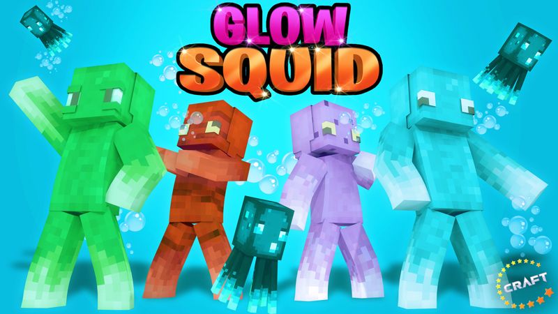Glow Squids By The Craft Stars Minecraft Skin Pack Minecraft Marketplace