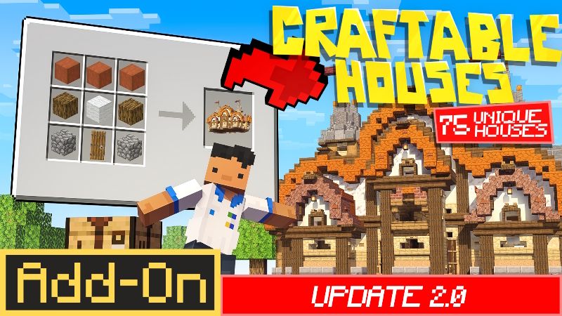 Craftable Houses AddOn on the Minecraft Marketplace by Pixell Studio