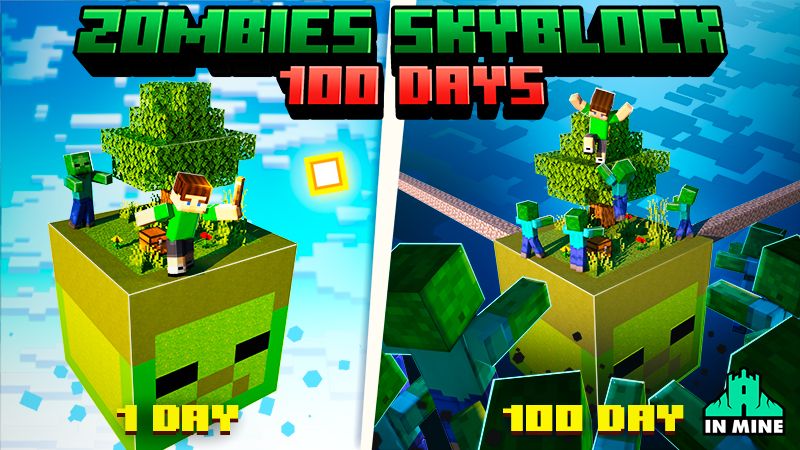 100 Days Zombie Skyblock on the Minecraft Marketplace by In Mine