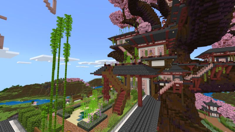 Cherry Bonsai Treehouse by CrackedCubes