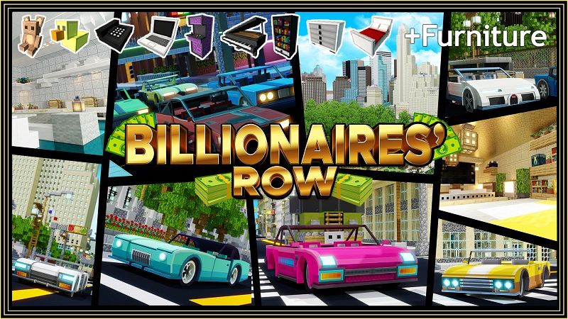 Billionaires Row on the Minecraft Marketplace by 4KS Studios Billionaires Row on the Minecraft Marketplace by 4KS Studios