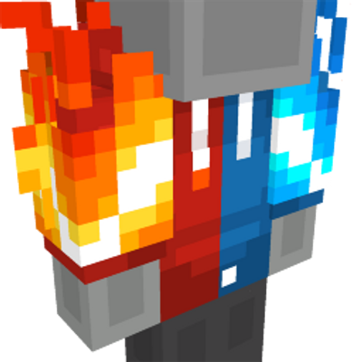 Red Blue Fire Jacket on the Minecraft Marketplace by Levelatics