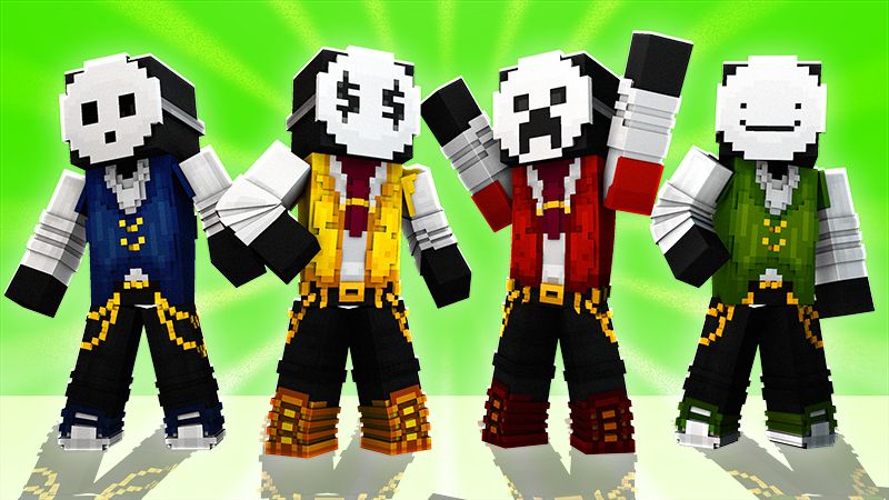 Masks in Suits on the Minecraft Marketplace by The Lucky Petals