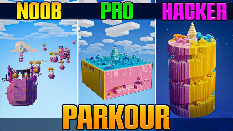 Noob vs Pro vs Hacker Parkour