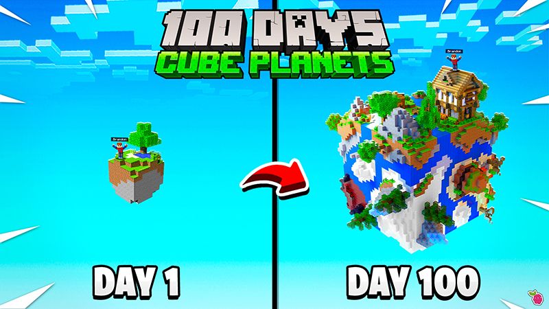 100 Days Cube Planets on the Minecraft Marketplace by Razzleberries