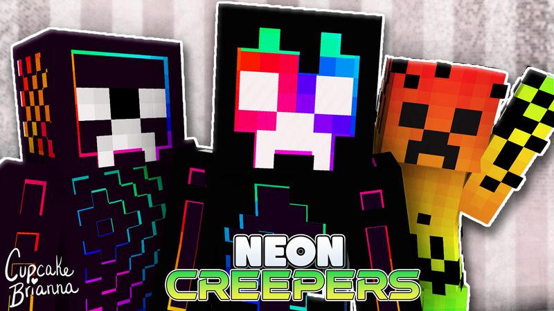 Neon Creepers Skin Pack on the Minecraft Marketplace by CupcakeBrianna