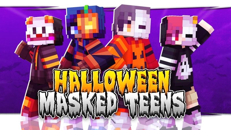 Halloween Masked Teens on the Minecraft Marketplace by Fall Studios Halloween Masked Teens on the Minecraft Marketplace by Fall Studios