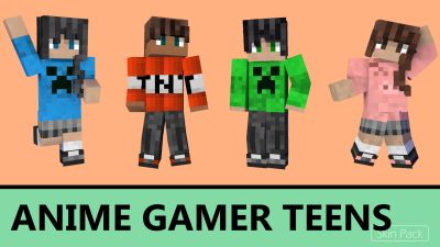 Anime Gamer Teens on the Minecraft Marketplace by Arrow Art Games