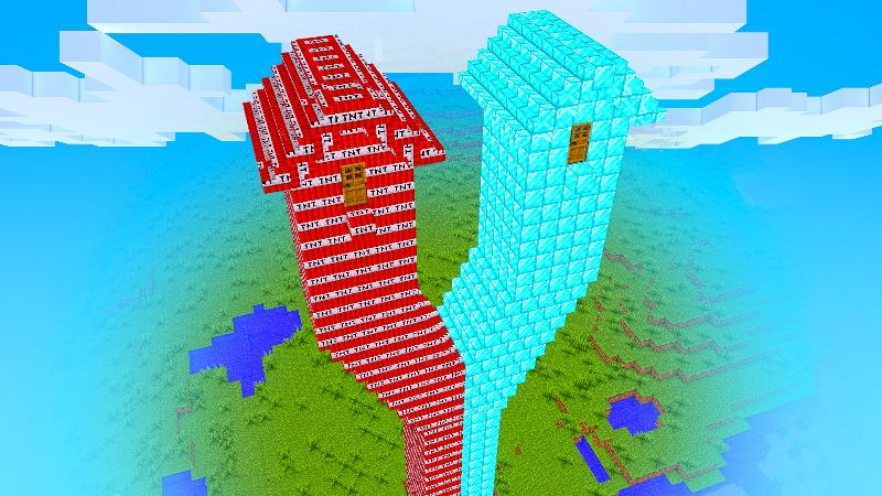 TNT vs Diamond Tower on the Minecraft Marketplace by Doctor Benx