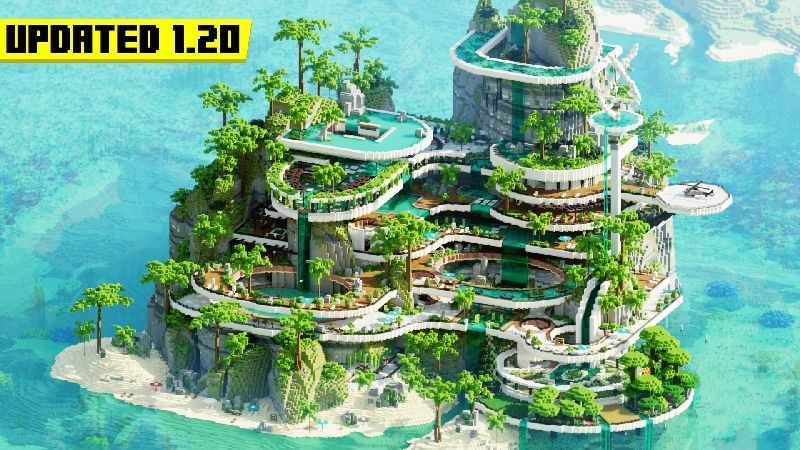 Island Mansion on the Minecraft Marketplace by RareLoot
