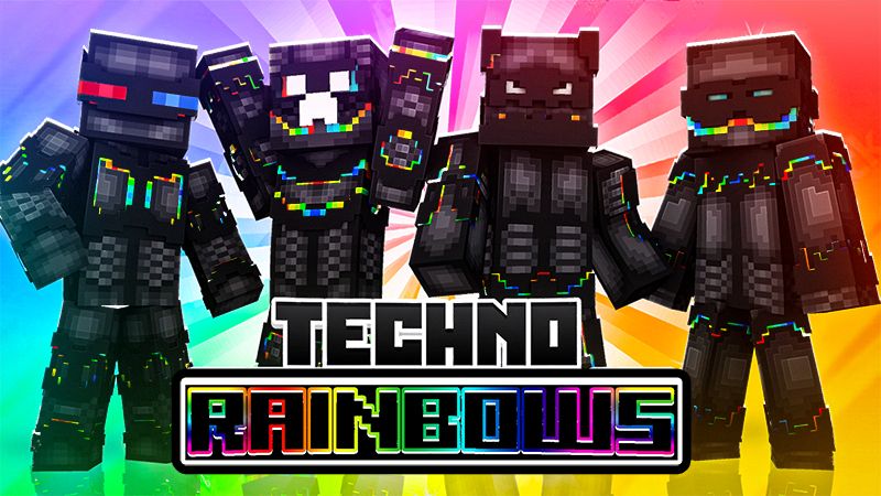 Techno Rainbows on the Minecraft Marketplace by The Lucky Petals Techno Rainbows on the Minecraft Marketplace by The Lucky Petals