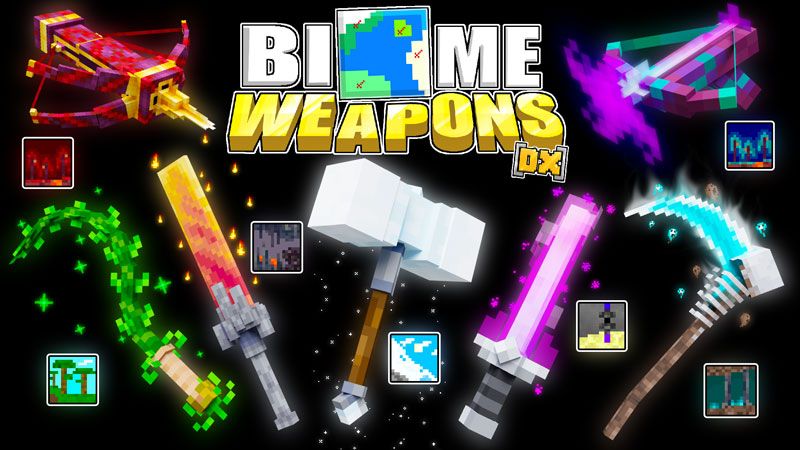 Biome Weapons DX on the Minecraft Marketplace by Logdotzip