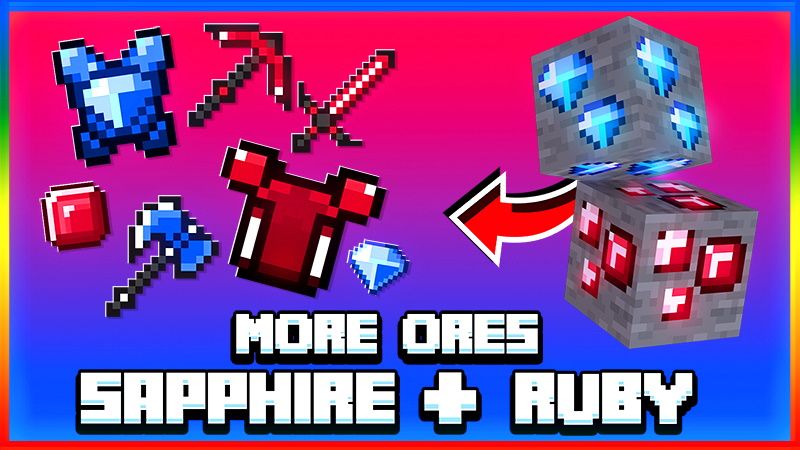 More Ores Sapphire  Ruby on the Minecraft Marketplace by Wonder