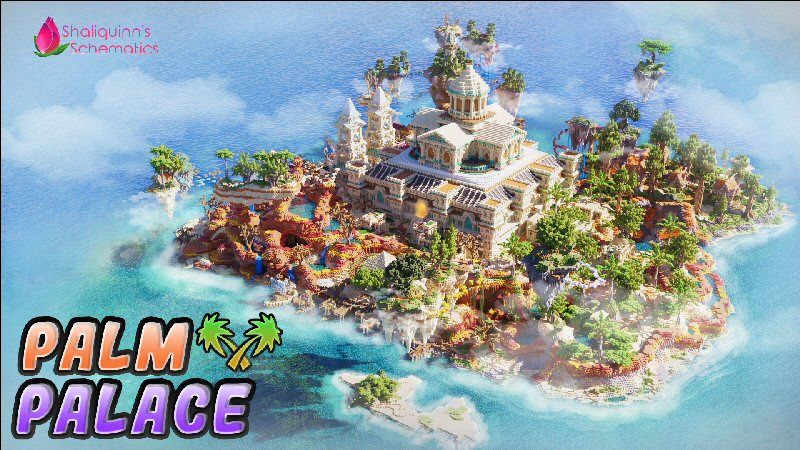 Palm Palace on the Minecraft Marketplace by Shaliquinn's Schematics Palm Palace on the Minecraft Marketplace by Shaliquinn's Schematics