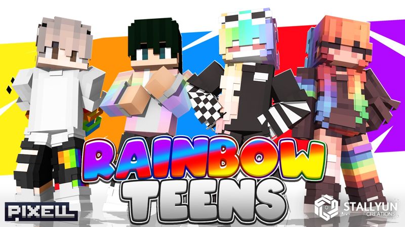 Rainbow Teens on the Minecraft Marketplace by Pixell Studio Rainbow Teens on the Minecraft Marketplace by Pixell Studio