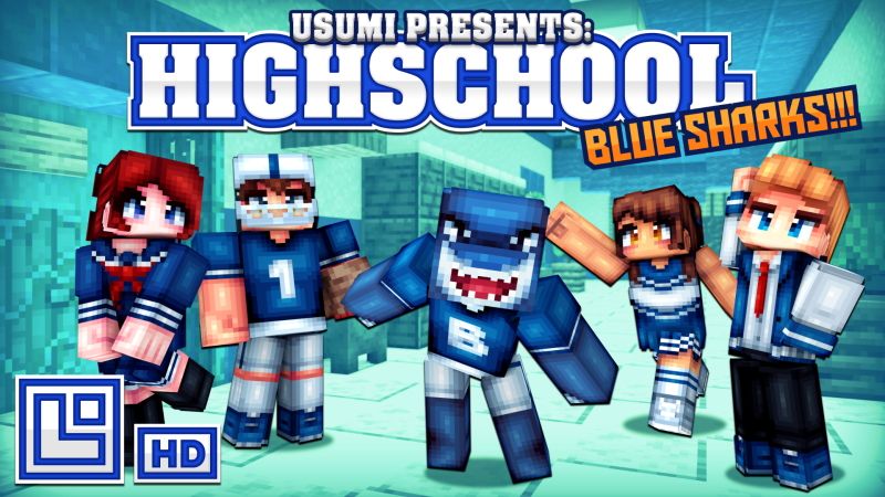 High School Blue Sharks on the Minecraft Marketplace by Pixel Squared High School Blue Sharks on the Minecraft Marketplace by Pixel Squared