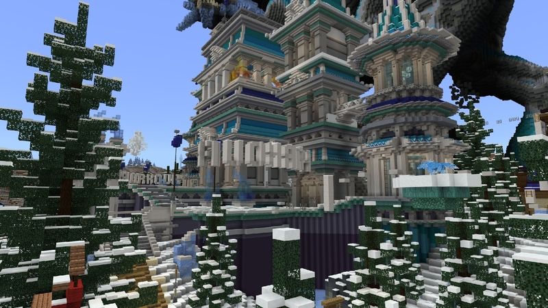 Winter Dragon Castle by ThunderAy