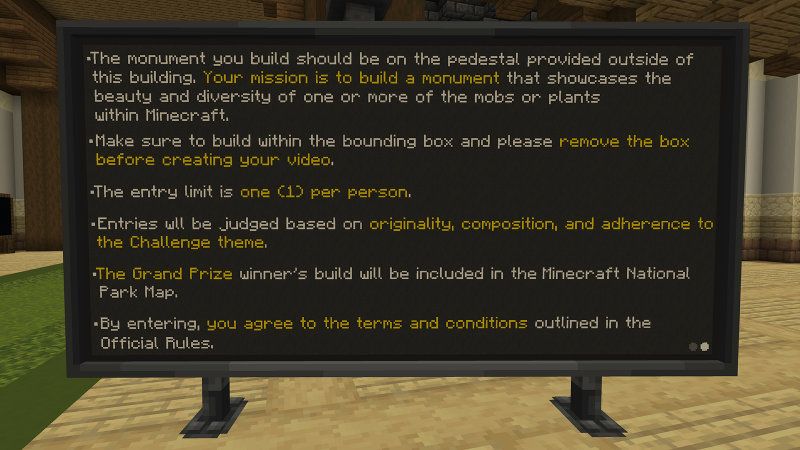 Minecraft Monument Challenge by Minecraft