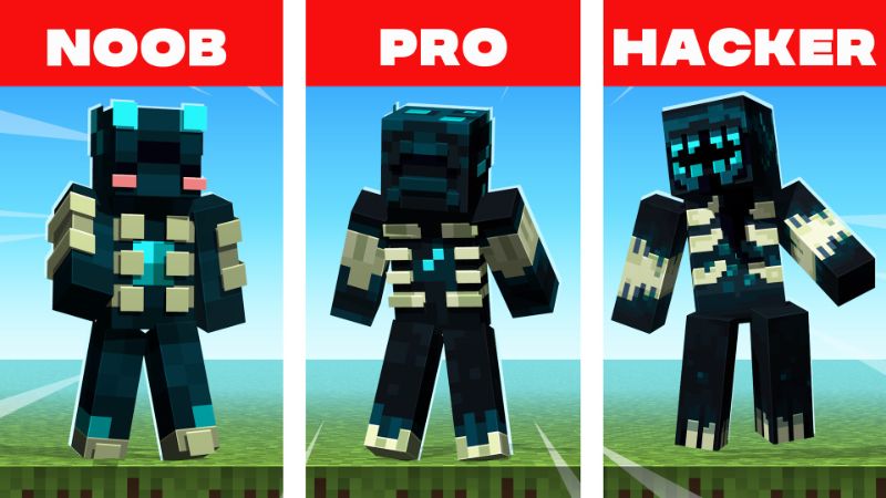 Noob Pro Hacker Skins on the Minecraft Marketplace by Misfits