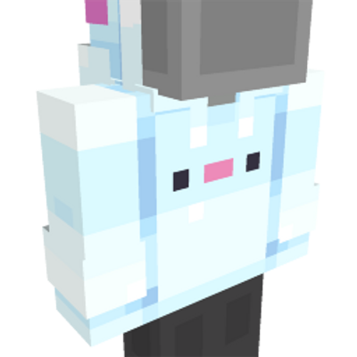 White Axolotl Hoodie on the Minecraft Marketplace by Ninja Squirrel Gaming