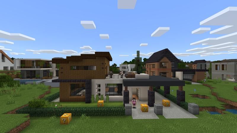 Lucky Block Houses by Cubed Creations