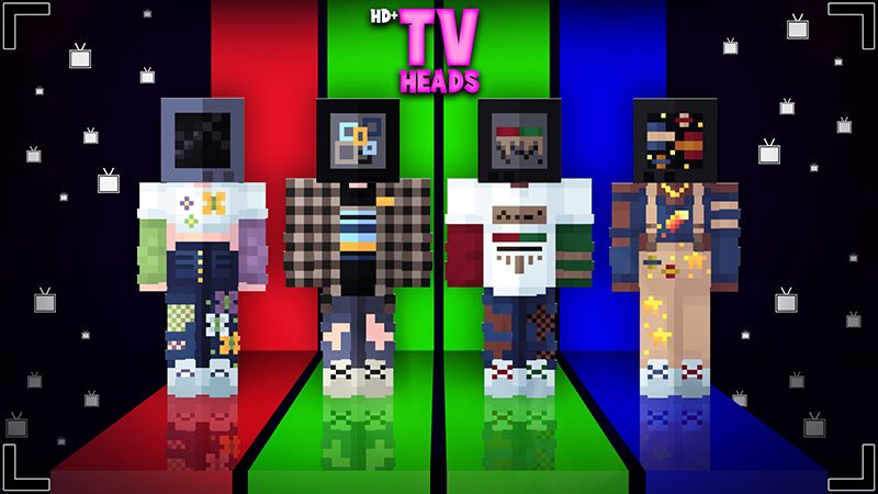 HD Tv Heads on the Minecraft Marketplace by Glowfischdesigns