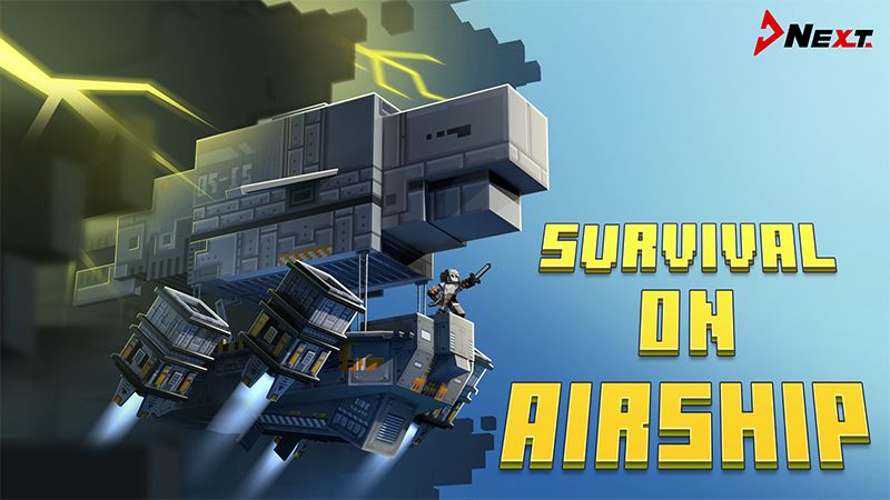 Survival on airship on the Minecraft Marketplace by Next Studio