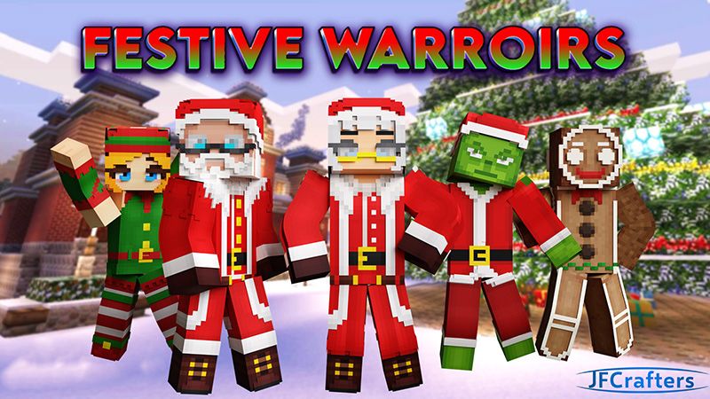 Festive Warriors on the Minecraft Marketplace by JFCrafters Festive Warriors on the Minecraft Marketplace by JFCrafters