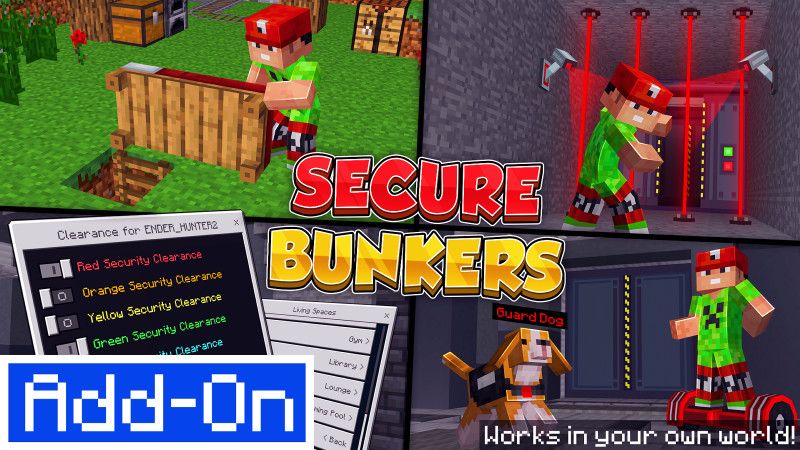 Secure Bunkers AddOn on the Minecraft Marketplace by 57Digital