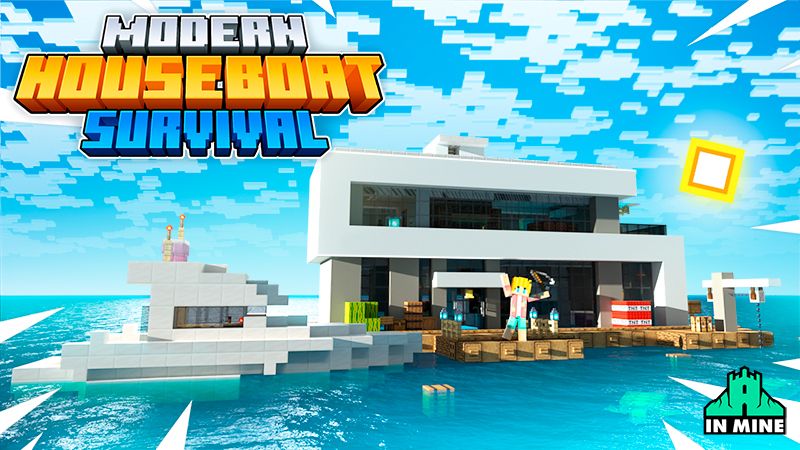Modern Houseboat Survival on the Minecraft Marketplace by In Mine