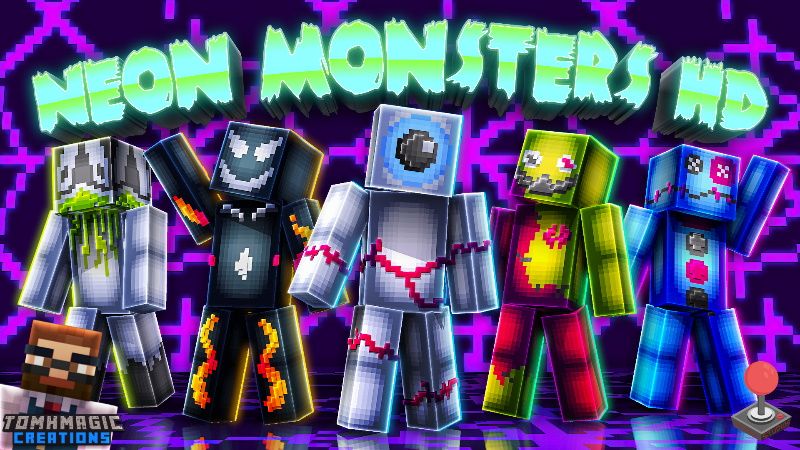 Neon Monsters HD on the Minecraft Marketplace by Tomhmagic Creations Neon Monsters HD on the Minecraft Marketplace by Tomhmagic Creations