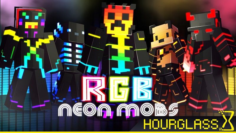 RGB Neon Mobs on the Minecraft Marketplace by Hourglass Studios RGB Neon Mobs on the Minecraft Marketplace by Hourglass Studios