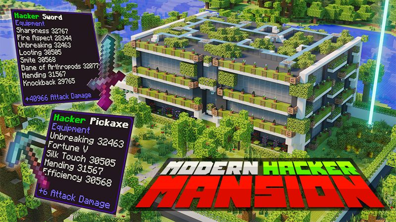 Modern Hacker Mansion on the Minecraft Marketplace by Lore Studios