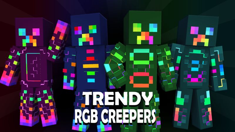 Trendy RBG Creepers on the Minecraft Marketplace by Pixelationz Studios