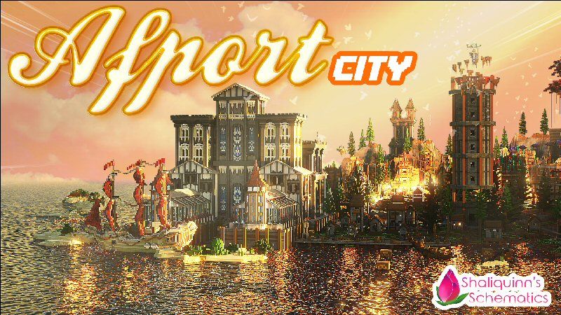 Afport city on the Minecraft Marketplace by Shaliquinn's Schematics
