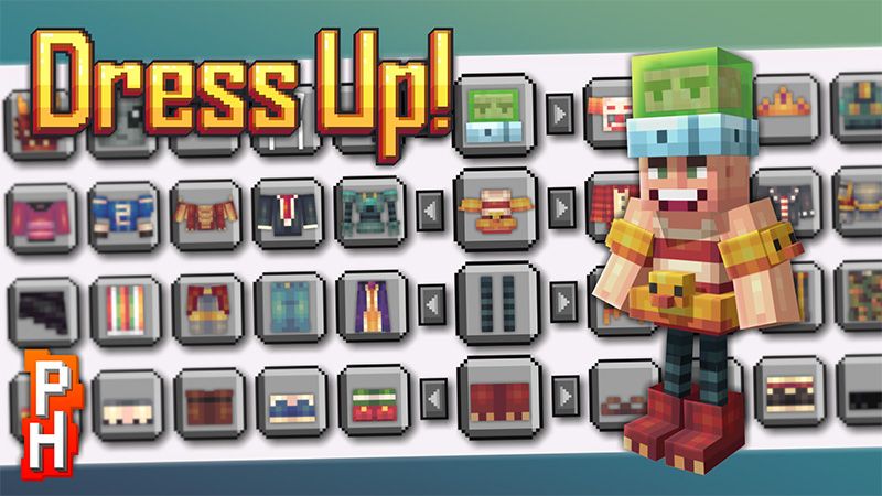 Dress Up on the Minecraft Marketplace by PixelHeads Dress Up on the Minecraft Marketplace by PixelHeads