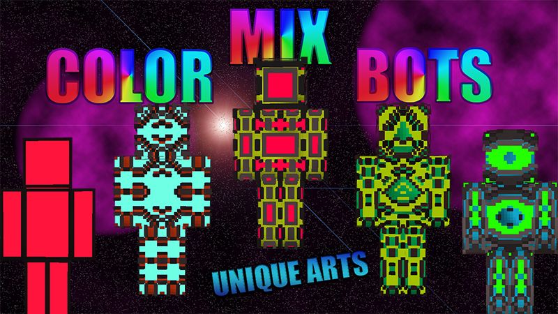 Color Mix Bots on the Minecraft Marketplace by Unique Arts