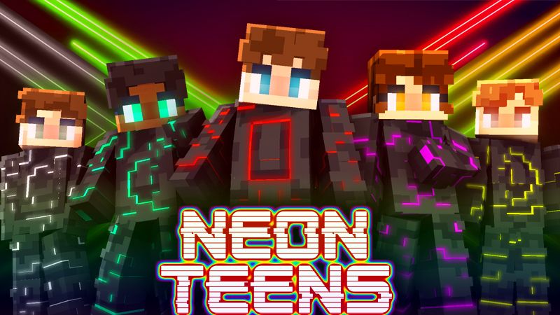 Neon Teens on the Minecraft Marketplace by Gearblocks Neon Teens on the Minecraft Marketplace by Gearblocks